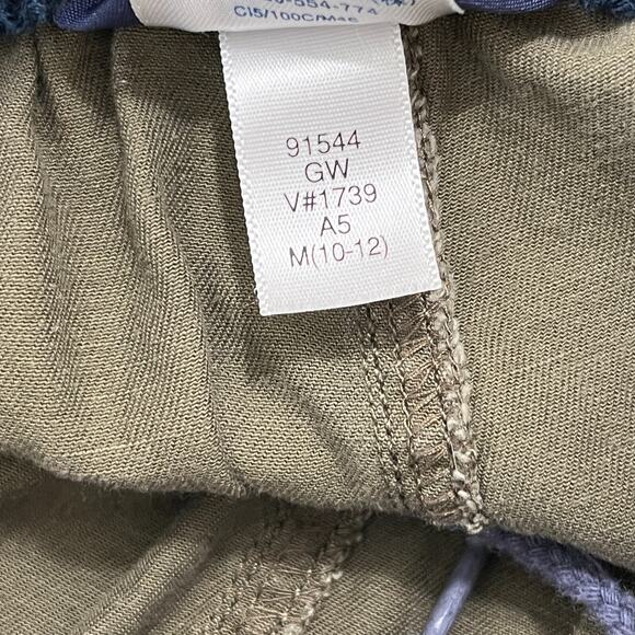 Lands End Shorts Boys Medium 10/12 Olive Bermuda Stretch Waist Drawstring Cotton - Picture 7 of 11